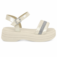 Sandália Molekinha 2373.102 (26-36) - Branco Off/Cristal 107444