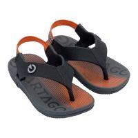 Chinelo Cartago Atlanta 12256 (19-25) - Grafite Preto Laranja Bq823 