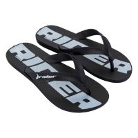 Chinelo Rider Feel 12303 (37-44) -  Preto Preto Branco Bv629 