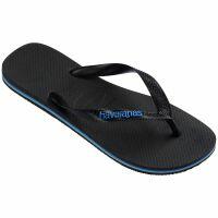 Havaianas Logo Filete (45/46) - Preto Preto Azul 3983