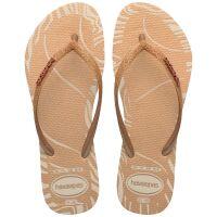 Havaianas Slim Glitter Edge (35-40) - Bege Palha 0121 