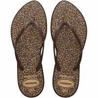 Havaianas Slim Point Trendy (33-40) -  Café/Dourado 1859 