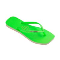 Havaianas Slim Square Glitter Neon (33/34) - Bege Palha Verde 7179
