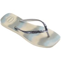 Havaianas Slim Square Glitter Party (39/40) - Bege Palha Prata 9021