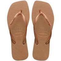 Havaianas Slim Square Logo Metallic (35/36) - Rose Gold 5282