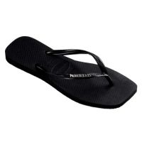 Havaianas Slim Square Logo Metallic (37/38) - Preto Prata 2976 