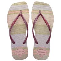 Chinelo Havaianas Slim Square Palette Glow Rosa Ballet Feminino