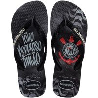Havaianas Top Times Corinthians (37-46) - Preto Preto Branco 4058