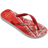 Havaianas Top Times Inter (37/38) - Branco Vermelho Opache 6222 