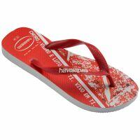 Havaianas Top Times Internacional Branco/Vermelho Opache