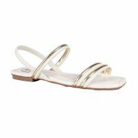 Sandália Moleca 5462.111 (34-39) - Branco Off Dourado 35499