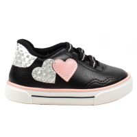 Tênis Molekinha 2740.201 (17-25) - Preto Rosa Prata 104206