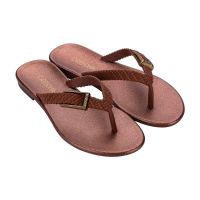 Rasteirinha Grendha Luz 19247 (33-40) - Marrom Cacau Metalizado Bq520 