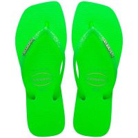 Havaianas Slim Square Glitter Neon (41/42) - Bege Verde 1496 