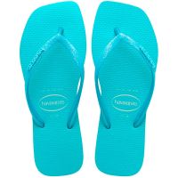 Havaianas Slim Square Glitter Neon (35-40) - Bege Palha Azul 8747 