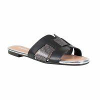 Tamanco Moleca 5435.553 (34-39) - Preto Grafite Prata 97925