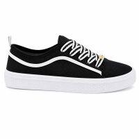 Tênis Moleca 5840.102 (34-39) - Preto Branco 17689