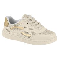 T&ecirc;nis Molekinha 2574.120 (28-36) - Branco Off Dourado 85705 