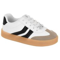 T&ecirc;nis Molekinha 2582.102 (27-36) - Branco Off Preto 96637 